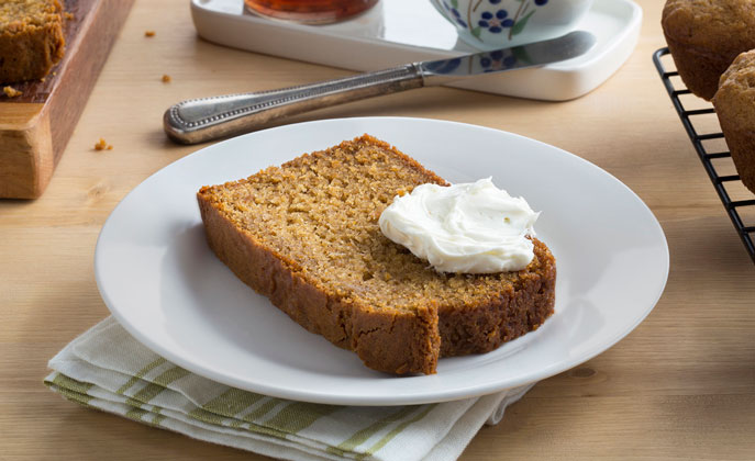 Mashed sweet potatoes give this versatile quick bread extra moistness.  Make two loaves or 24 muffins with a choice of optional stir-ins or toppings. Delicious as is, or with cream cheese or apple butter.