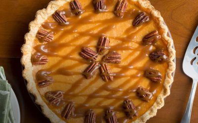 Classic Sweet Potato Pie with Praline Pecan Topping